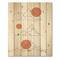 Designart - Abstract Mountain Range With Red Moons - Modern Print on Natural Pine Wood